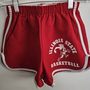 Vintage 1970s CHAMPION ISU Illinois State Basketball Shorts Sm 28-30